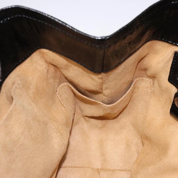 Jimmy Choo Studs Tote Bag Patent leather Black Silver Auth BA5147 - Picture 11 of 16